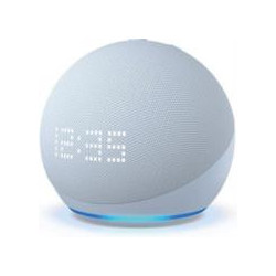 Altavoz Inteligente Amazon Echo Dot 5ta Generación Reloj/Alexa Indicador LED WiFi/Bluetooth 15W Color Azul Nube