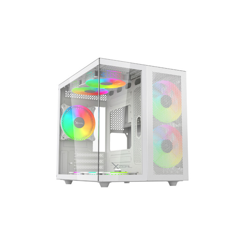 XZGAMC1W Gabinete Xzeal Cubo M-ATX/ITX Blanco 3 Ventiladores ARGB