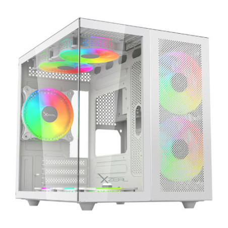 XZGAMC1W Gabinete Xzeal Cubo M-ATX/ITX Blanco 3 Ventiladores ARGB