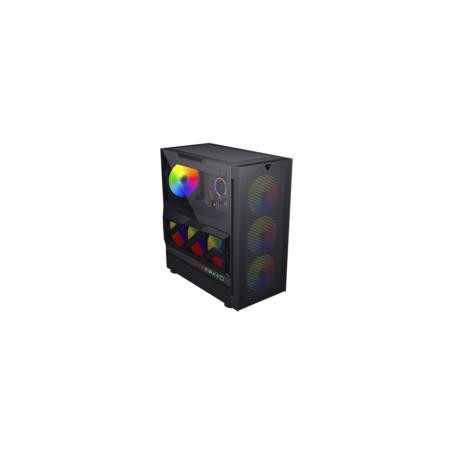 Gabinete Game Factor CSG800 ATX Vidrio Templado Interacción Lateral con RGB USB 2.0/3.0 Color Negro