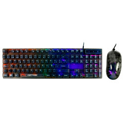 KIT PERFECT CHOICE GAMER TRANSPARENTE TECLADO + MOUSE HELUMO