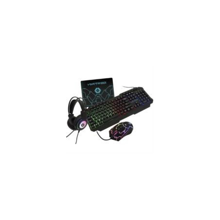 Kit Gamer Vortred Alámbrico 4 en 1 Gear Up Color Negro