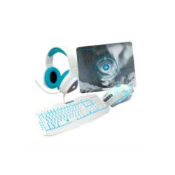 Kit Gaming Vortred Avalanche 4 en 1 Teclado/Mouse/Audífonos/MousePad Color Blanco