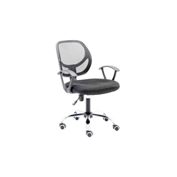 NE-650S Silla Secretarial Nextep de Altura Ajustable Tela Negra Base Giratoria