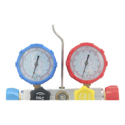 Juego de manómetros para aire acondicionado, mangueraS de 1.5 metros para refrigerantes : R410A, R32, R134A, R22