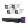 HL1080-CV/A/1TB TurboHD 1080p + SSD 1 TB / 4 Canales / 4 Cámaras Bala ColorVu con Micrófono Integrado Accesorios de Instalación