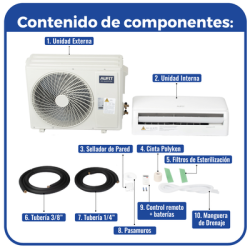 CHI-R32-12K-220 Inverter WIFI / SEER 20 / 12,000 BTUs ( 1 TON ) / R32 / Frío y Calor / 220 Vca Compatible con Alexa