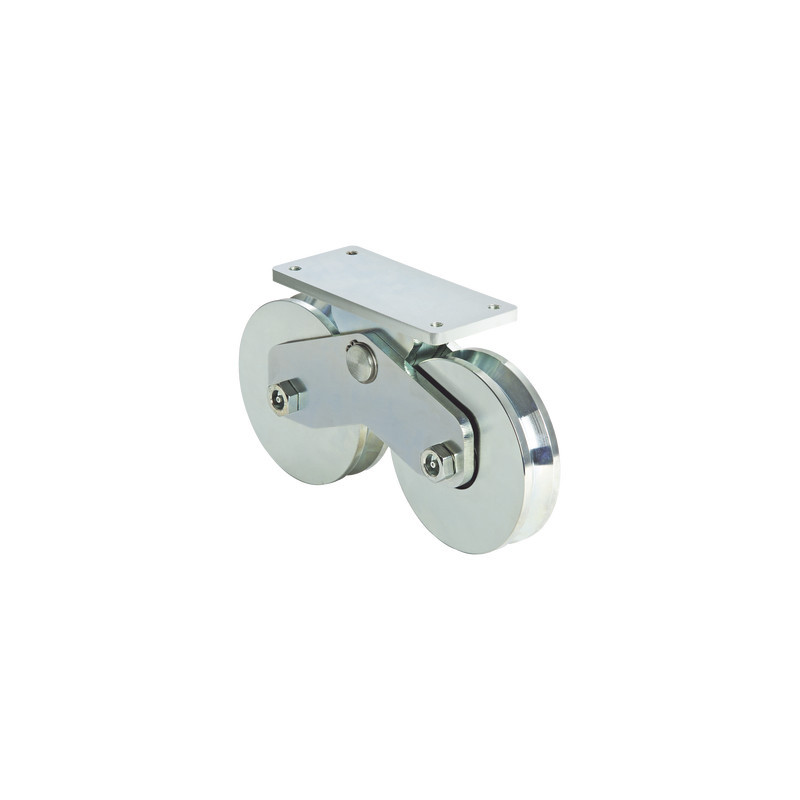 1151-5622-001 339V - Rueda Doble de 16 cm / Capacidad Para Puertas de hasta 1920 Kg / Canal Tipo V