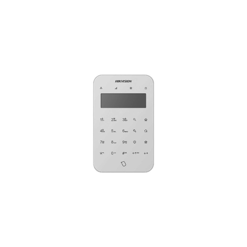 DS-PK1-LT-WB Teclado Inalámbrico con Pantalla LCD para Armado y Desarmado / Funciones de Automatización