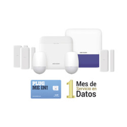 KIT de Alarma AX PRO con GSM (3G/4G) / MICROSIM30M2M con 1 mes de servicio/Compatible con Hik-Connect P2P