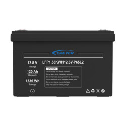 LFP120EP12.8 Batería de Litio LiFePO4 Ciclo Profundo 12.8Vcc, 120 Ah, 1.53Kwh, para Exterior, Libre de Mantenimiento